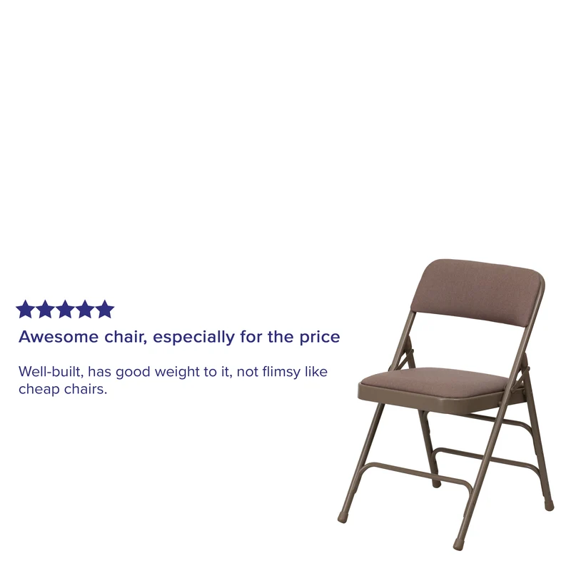 2 Pack Home & Office Portable Party Events Padded Metal Folding Chair