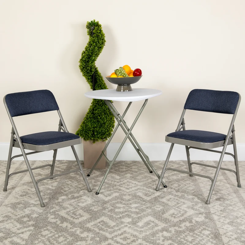 2 Pack Home & Office Portable Party Events Padded Metal Folding Chair