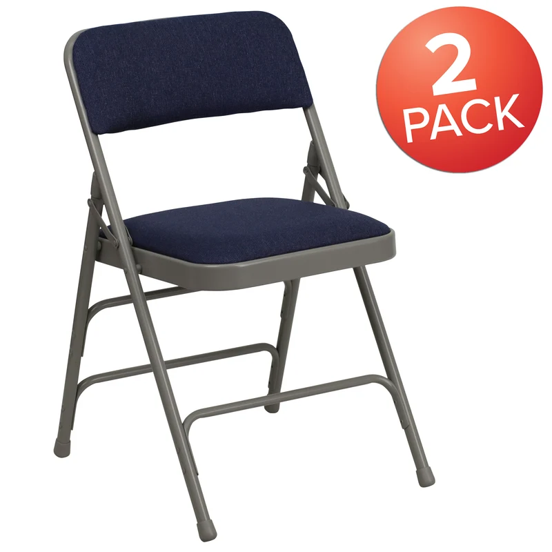 2 Pack Home & Office Portable Party Events Padded Metal Folding Chair