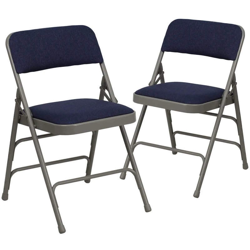 2 Pack Home & Office Portable Party Events Padded Metal Folding Chair