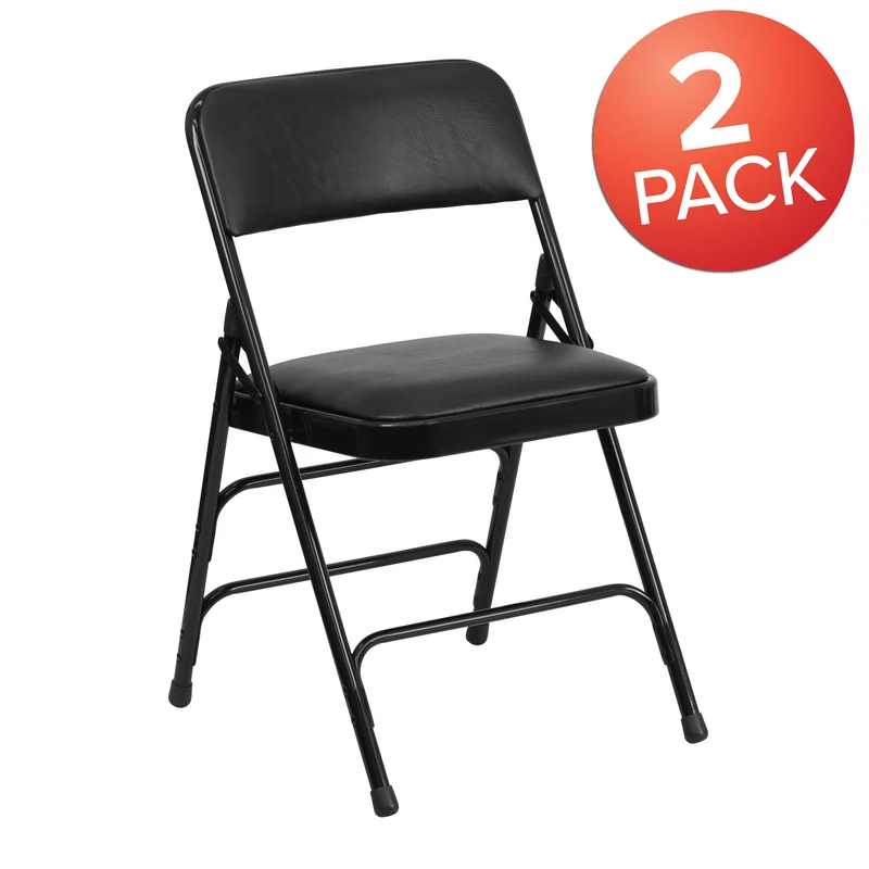 2 Pack Home & Office Portable Party Events Padded Metal Folding Chair