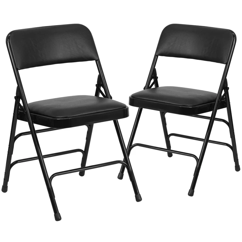 2 Pack Home & Office Portable Party Events Padded Metal Folding Chair