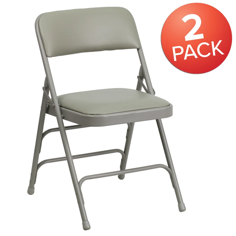 2 Pack Home & Office Portable Party Events Padded Metal Folding Chair