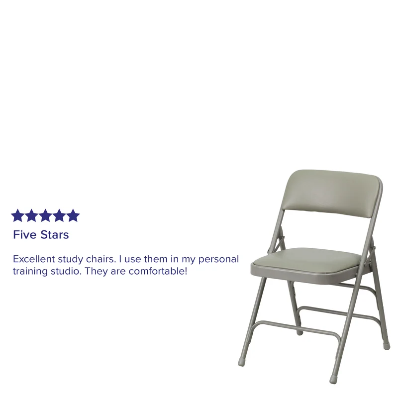 2 Pack Home & Office Portable Party Events Padded Metal Folding Chair