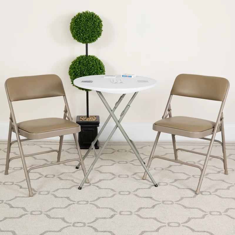 2 Pack Home & Office Portable Party Events Padded Metal Folding Chair