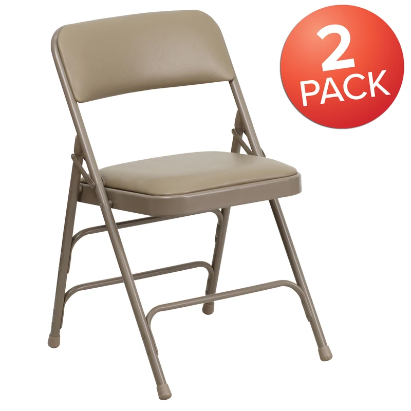 2 Pack Home & Office Portable Party Events Padded Metal Folding Chair