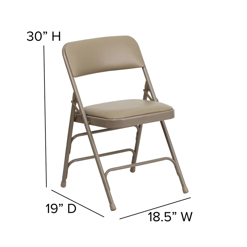 2 Pack Home & Office Portable Party Events Padded Metal Folding Chair