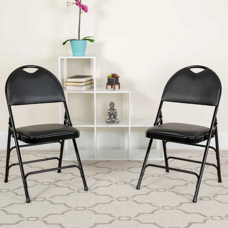 2 Pack Home & Office Easy-Carry Party Events Padded Folding Chair