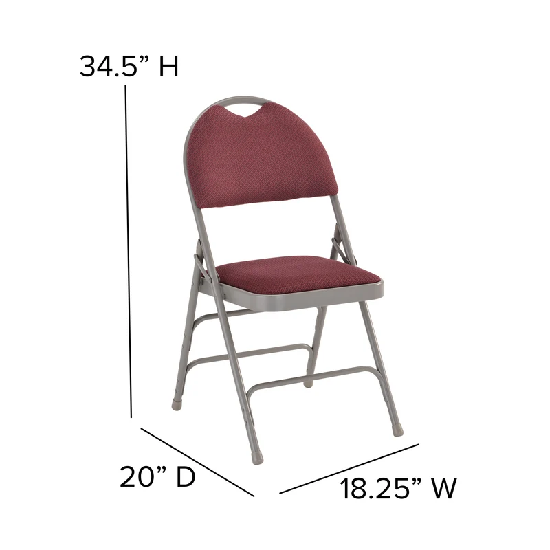 2 Pack Home & Office Easy-Carry Party Events Padded Folding Chair