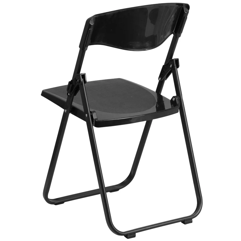 2 Pack Commercial Event Plastic Folding Chair with Ganging Brackets