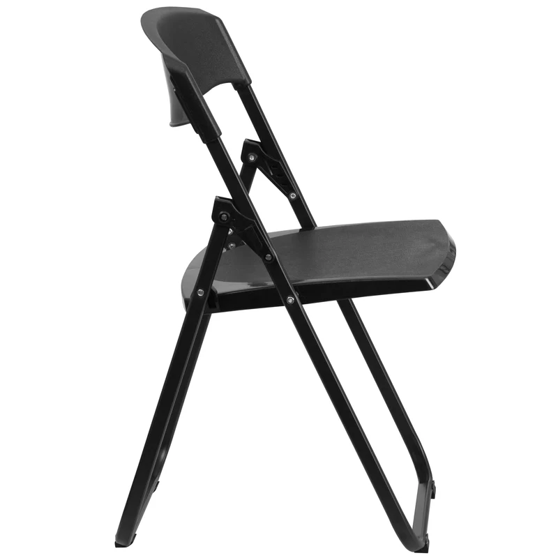 2 Pack Commercial Event Plastic Folding Chair with Ganging Brackets