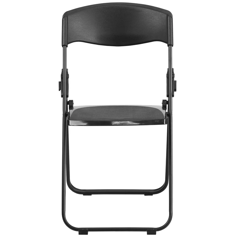 2 Pack Commercial Event Plastic Folding Chair with Ganging Brackets