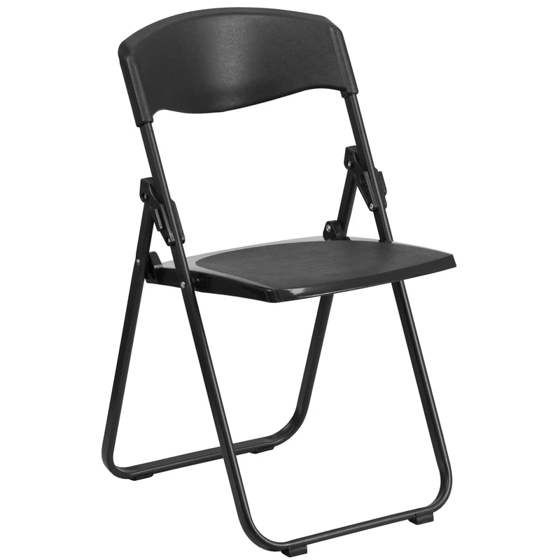 2 Pack Commercial Event Plastic Folding Chair with Ganging Brackets