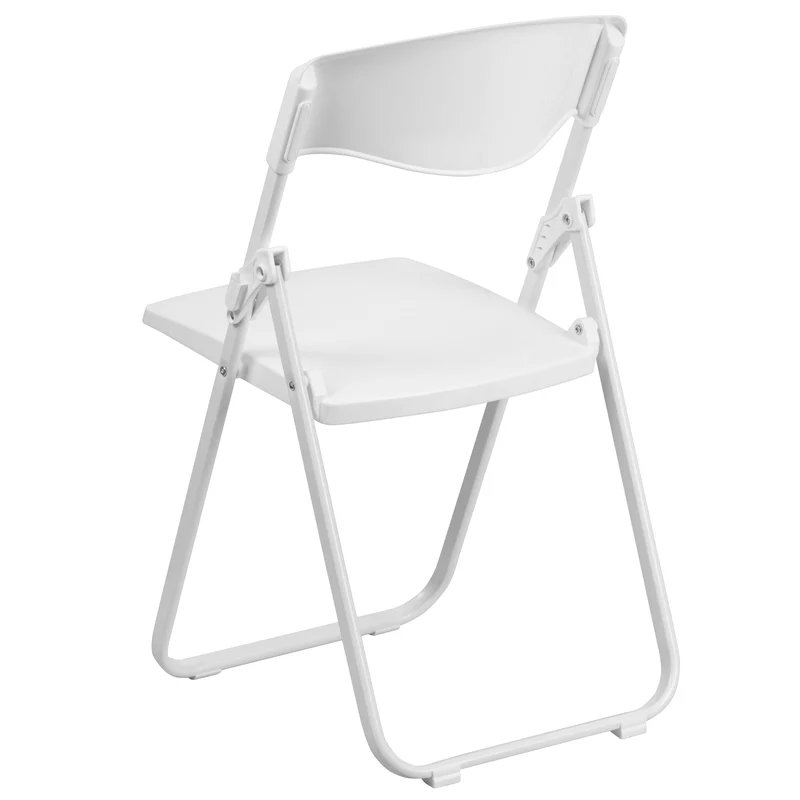 2 Pack Commercial Event Plastic Folding Chair with Ganging Brackets