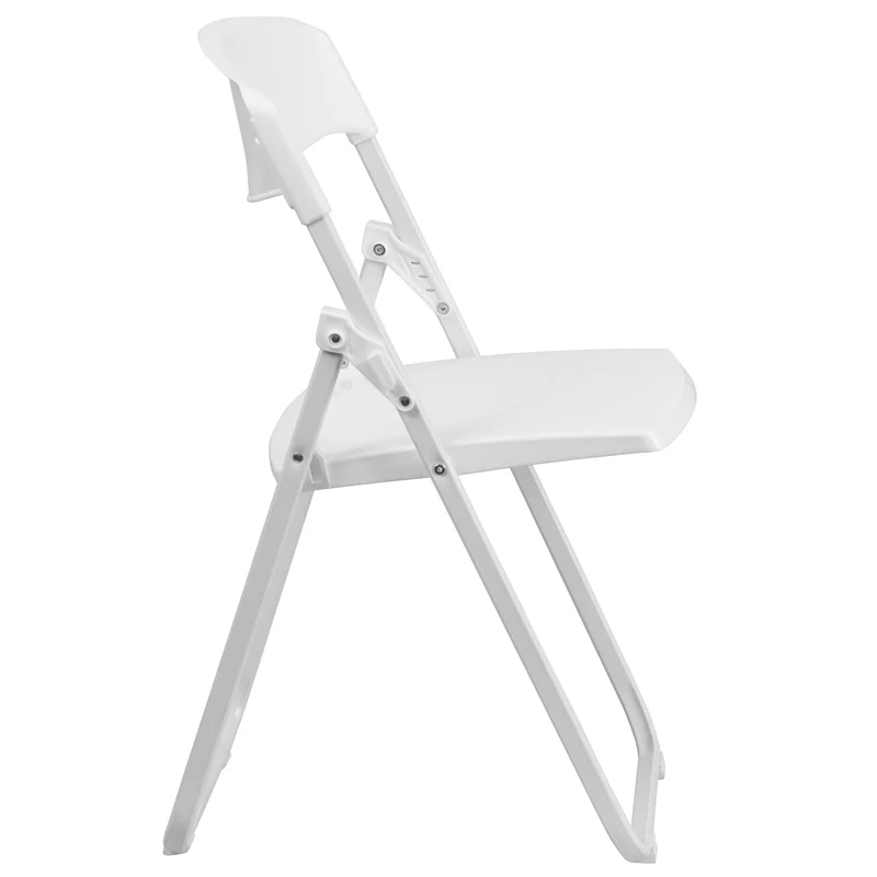 2 Pack Commercial Event Plastic Folding Chair with Ganging Brackets