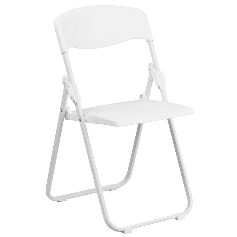 2 Pack Commercial Event Plastic Folding Chair with Ganging Brackets