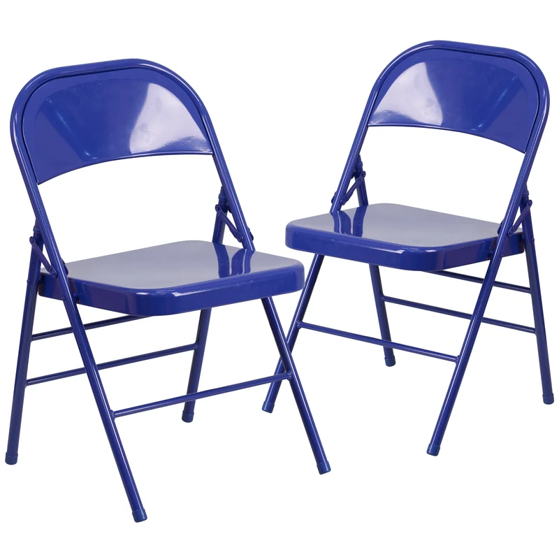 2 Pack Home & Office Colorful Metal Folding Chair Teen and Event Seating