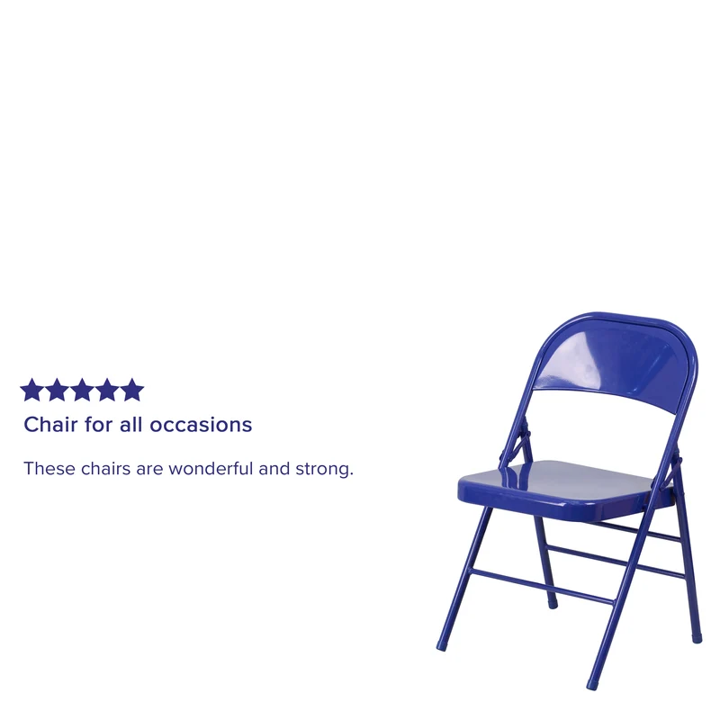 2 Pack Home & Office Colorful Metal Folding Chair Teen and Event Seating