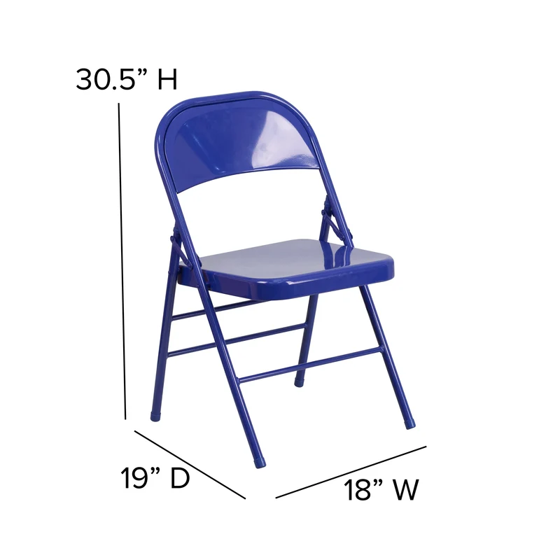 2 Pack Home & Office Colorful Metal Folding Chair Teen and Event Seating