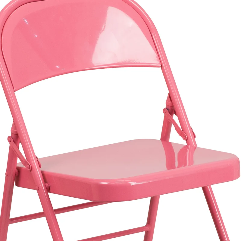 2 Pack Home & Office Colorful Metal Folding Chair Teen and Event Seating