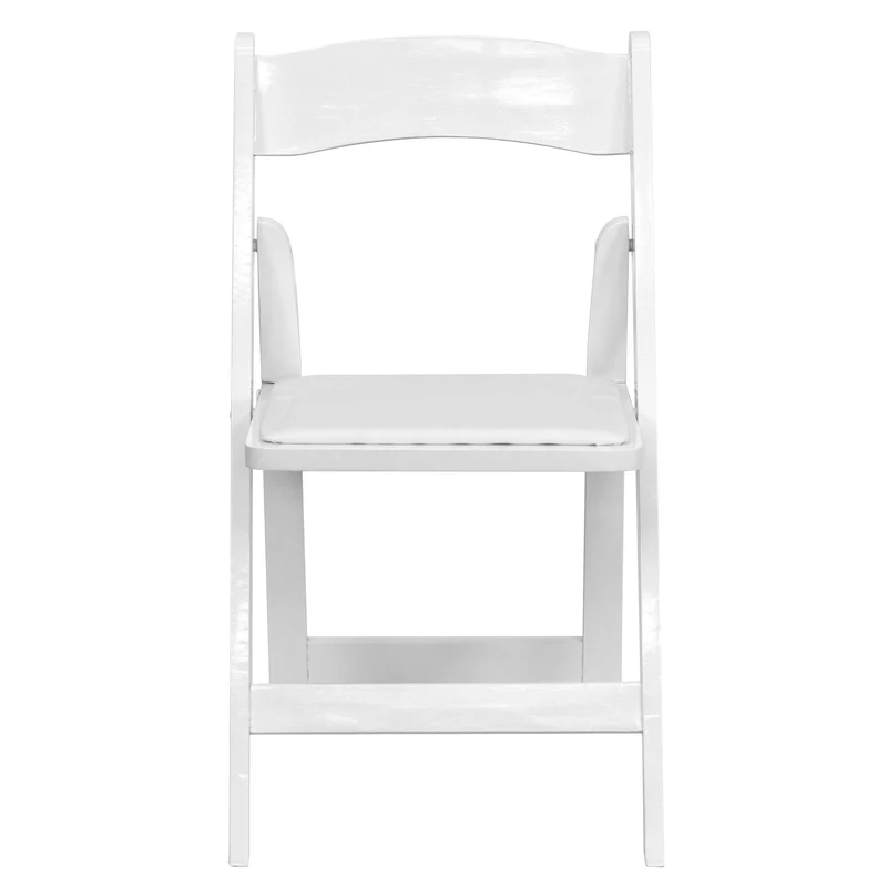 2 Pack Wedding Party Event Wood Folding Chair with Vinyl Padded Seat