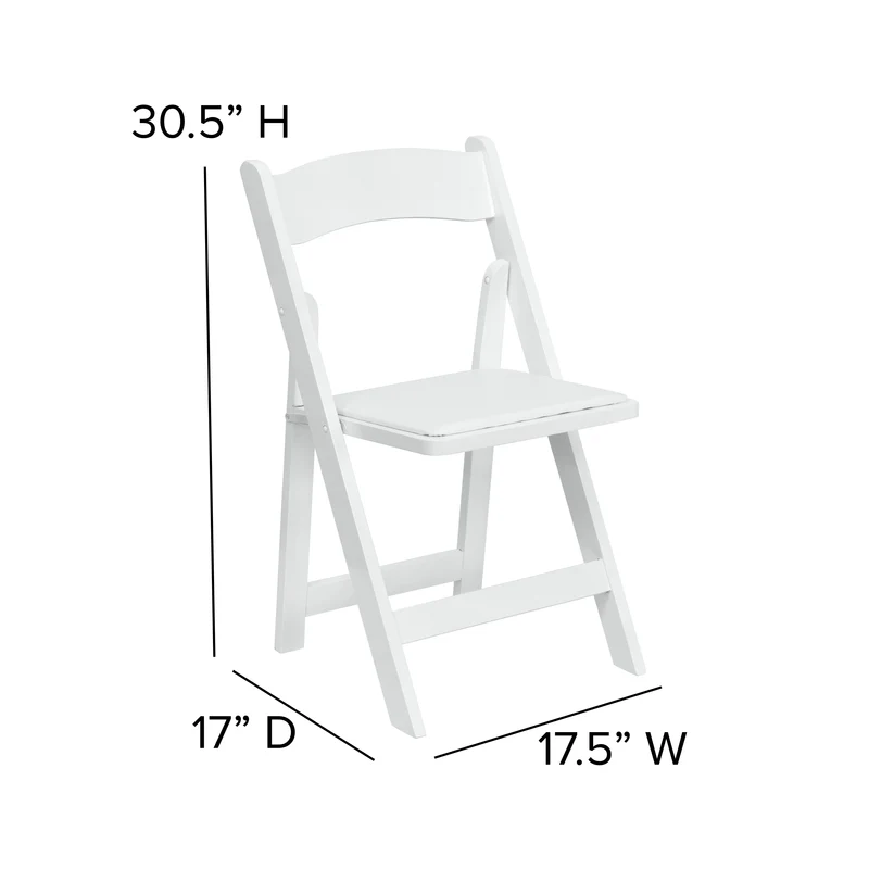 2 Pack Wedding Party Event Wood Folding Chair with Vinyl Padded Seat