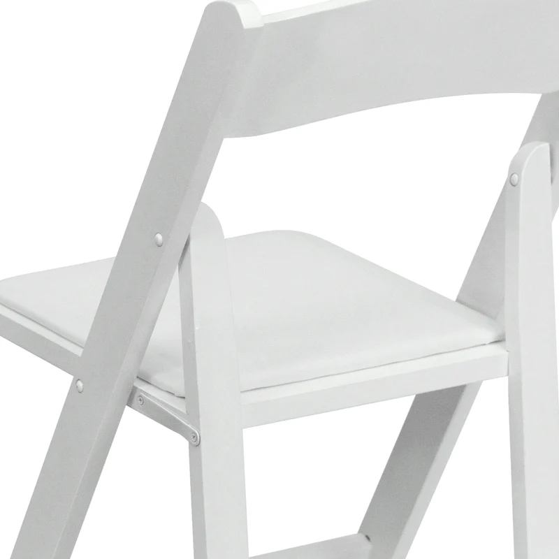 2 Pack Wedding Party Event Wood Folding Chair with Vinyl Padded Seat
