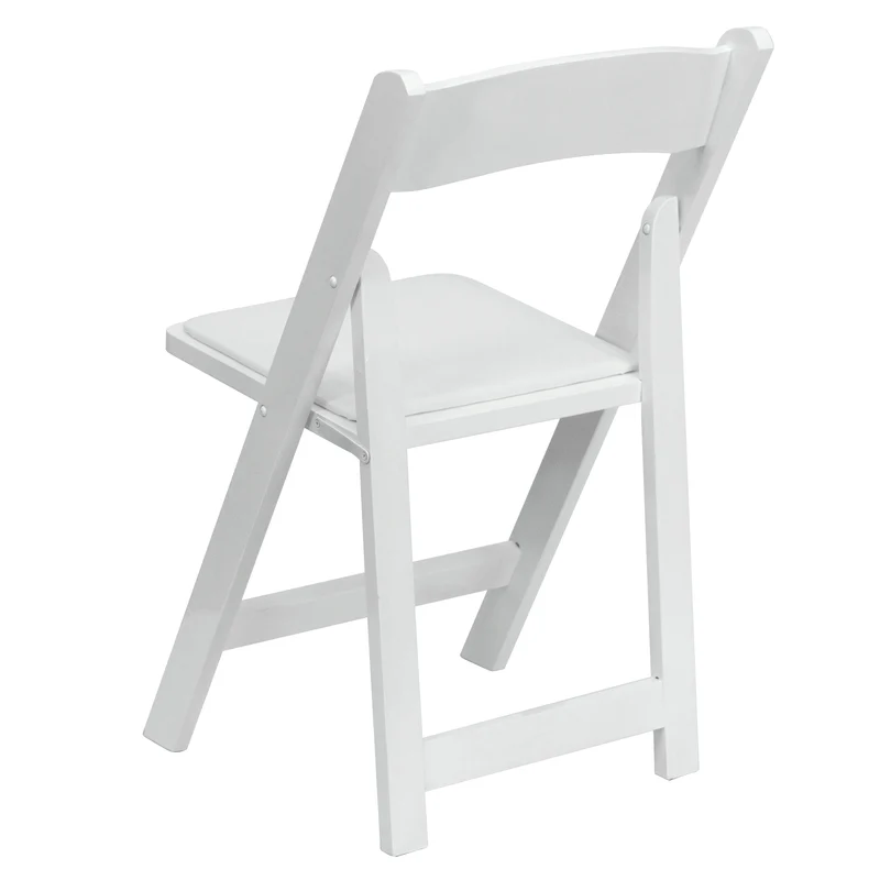 2 Pack Wedding Party Event Wood Folding Chair with Vinyl Padded Seat