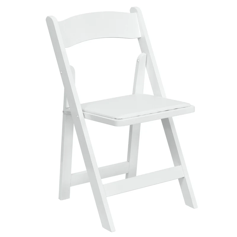 2 Pack Wedding Party Event Wood Folding Chair with Vinyl Padded Seat