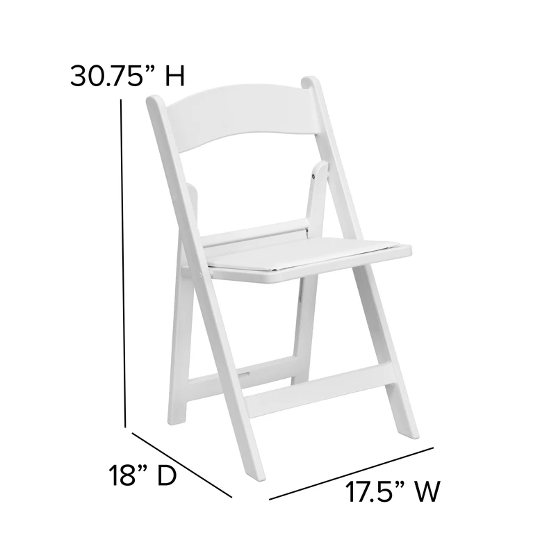 Folding Chair - Resin– 2 Pack 1000LB Weight Capacity Event Chair