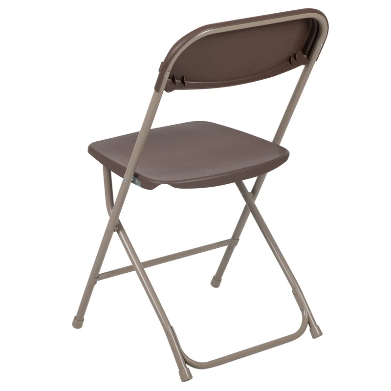 Set of 10 Stackable Folding Plastic Chairs - 650 LB Weight Capacity