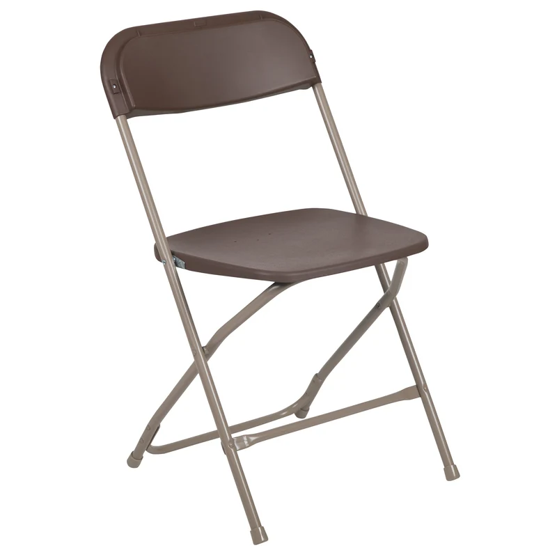 Set of 10 Stackable Folding Plastic Chairs - 650 LB Weight Capacity