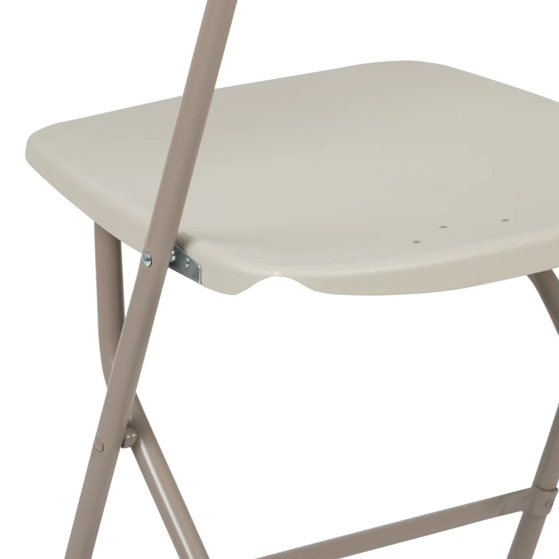 Set of 10 Stackable Folding Plastic Chairs - 650 LB Weight Capacity