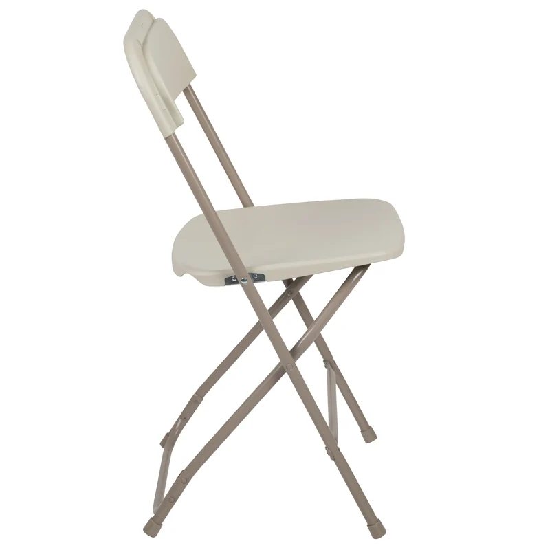 Set of 10 Stackable Folding Plastic Chairs - 650 LB Weight Capacity
