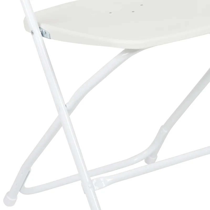 Set of 10 Stackable Folding Plastic Chairs - 650 LB Weight Capacity