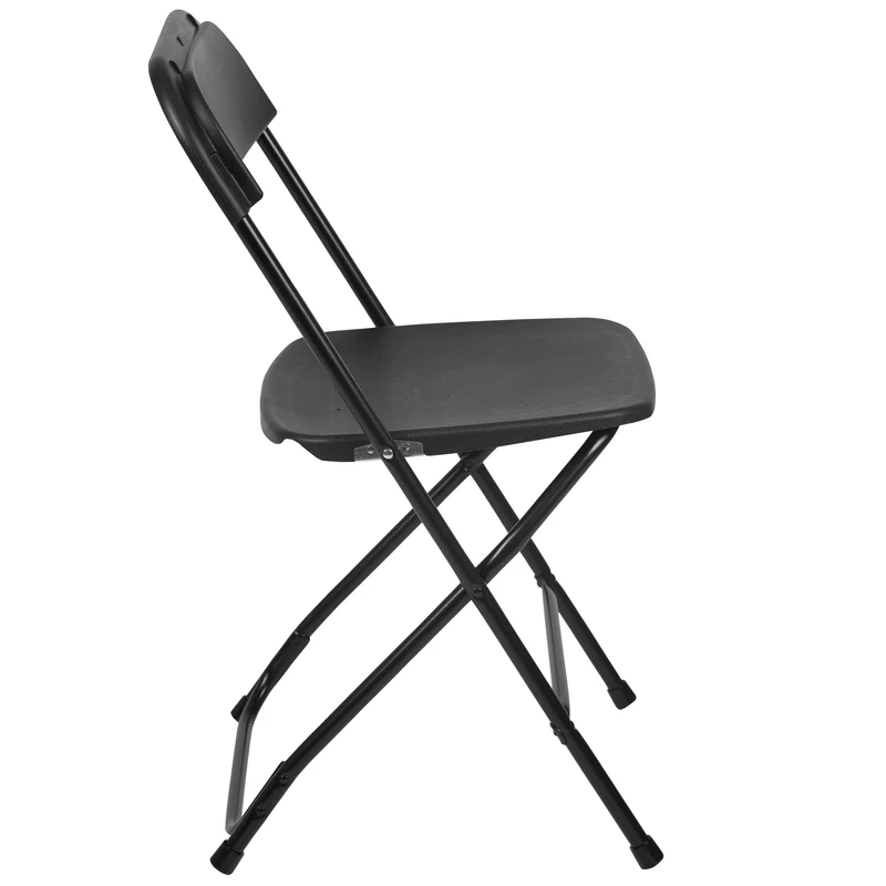 Set of 10 Stackable Folding Plastic Chairs - 650 LB Weight Capacity