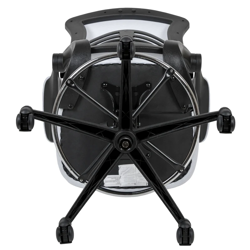 Mid-Back Mesh Ergonomic Drafting Chair with Foot Ring and Flip-Up Arms