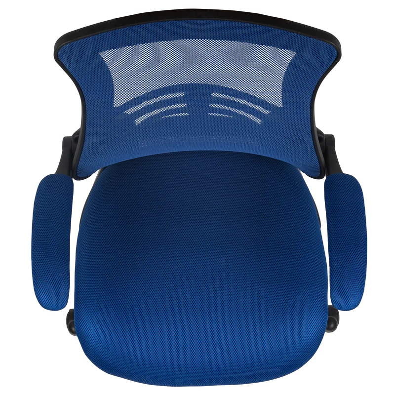 Mid-Back Mesh Ergonomic Drafting Chair with Foot Ring and Flip-Up Arms