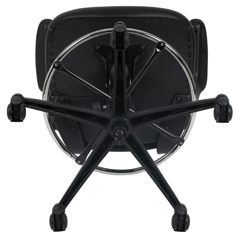 Mid-Back Mesh Ergonomic Drafting Chair with Foot Ring and Flip-Up Arms