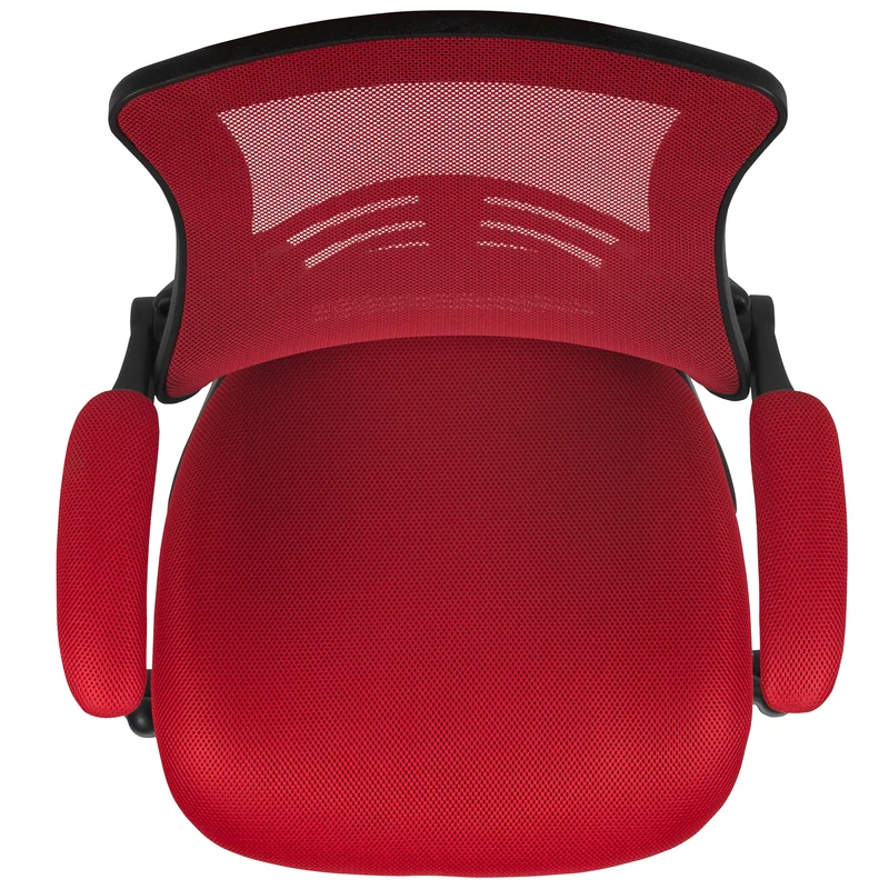 Mid-Back Mesh Ergonomic Drafting Chair with Foot Ring and Flip-Up Arms