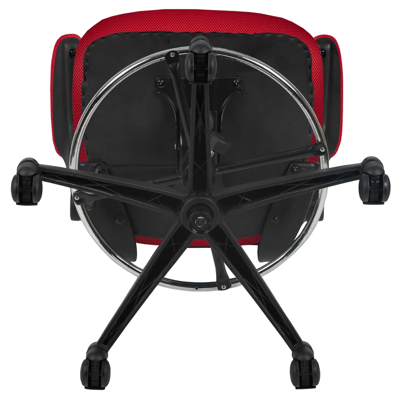 Mid-Back Mesh Ergonomic Drafting Chair with Foot Ring and Flip-Up Arms