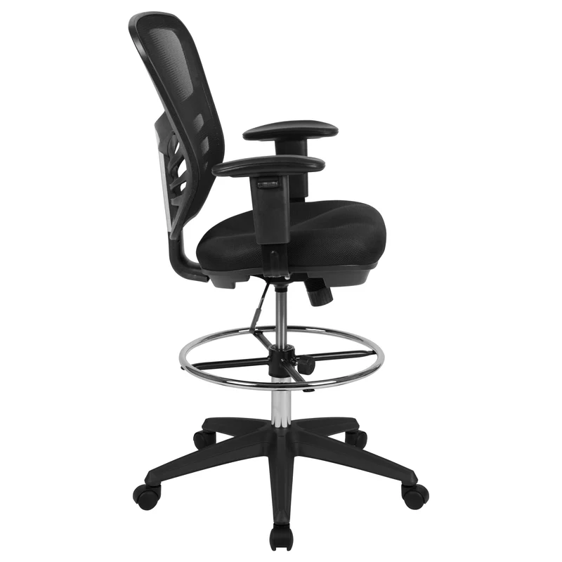 Mid-Back Mesh Adjustable Ergonomic Drafting Chair, Task Chair