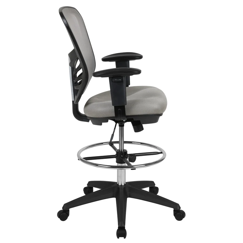 Mid-Back Mesh Adjustable Ergonomic Drafting Chair, Task Chair
