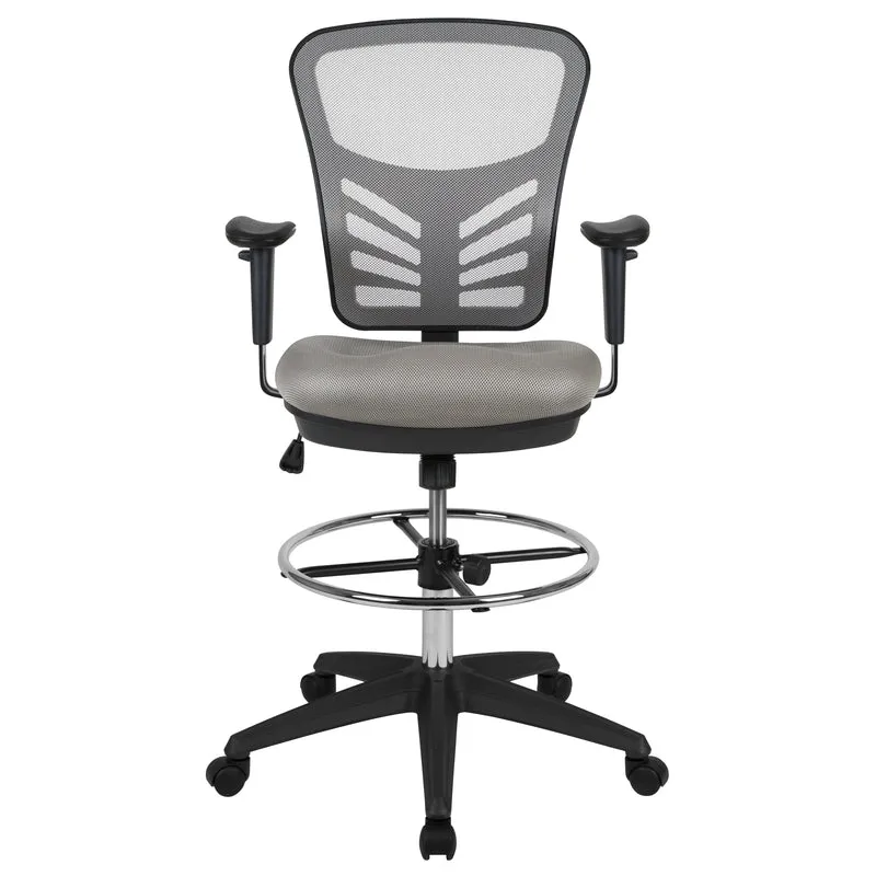 Mid-Back Mesh Adjustable Ergonomic Drafting Chair, Task Chair