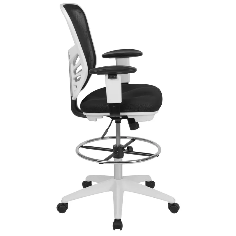 Mid-Back Mesh Adjustable Ergonomic Drafting Chair, Task Chair