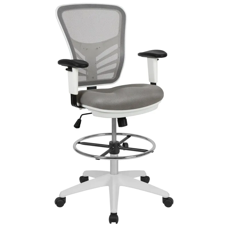 Mid-Back Mesh Adjustable Ergonomic Drafting Chair, Task Chair