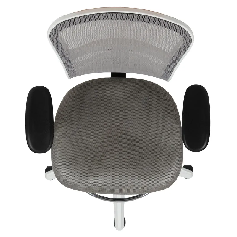 Mid-Back Mesh Adjustable Ergonomic Drafting Chair, Task Chair