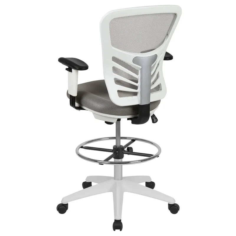 Mid-Back Mesh Adjustable Ergonomic Drafting Chair, Task Chair