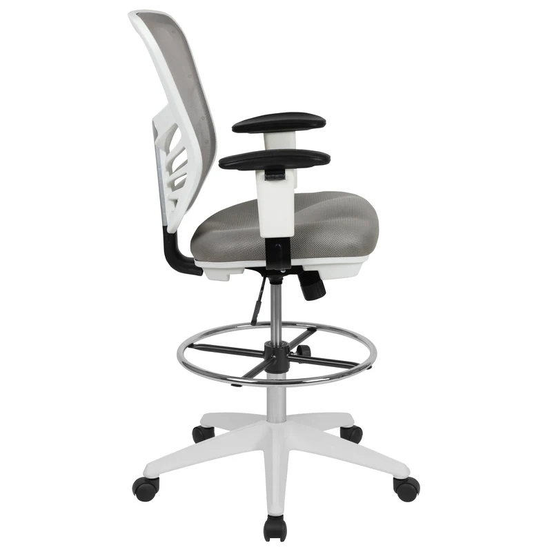 Mid-Back Mesh Adjustable Ergonomic Drafting Chair, Task Chair