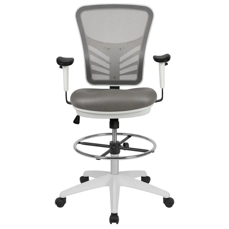 Mid-Back Mesh Adjustable Ergonomic Drafting Chair, Task Chair